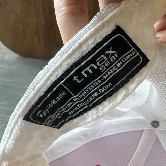 TaylorMade Tmax Gear F7 Embroidered Red & White Snapback Golf Hat Cap - Picture 7 of 7